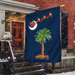 South Carolina Christmas Flag Santa Palmetto Tree LNT749F - House Flag (29.5″ x 39.5″)
