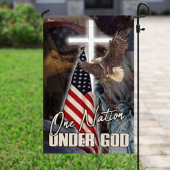 One Nation Under God America Flag PN262Fv1 - Garden Flag (11.5″ x 17.5″)