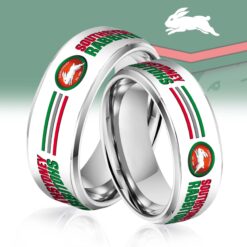 Auspiritmerch South Sydney Rabbitohs Silver Tungsten Rings Gift For Fans - Style1