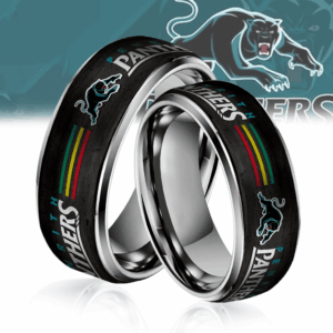 Auspiritmerch Penrith Panthers Silver Tungsten Rings Gift For Fans - Style1