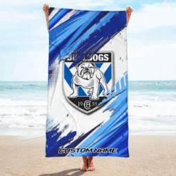 Auspiritmerch Canterbury-Bankstown Bulldogs Pool Travel Beach and Bath Towels for Kids and Adults