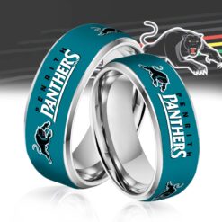 Auspiritmerch Penrith Panthers Silver Tungsten Rings Gift For Fans - Style1