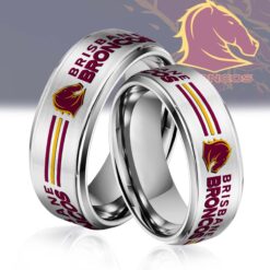 Auspiritmerch Brisbane Broncos Silver Tungsten Rings Gift For Fans - Style2
