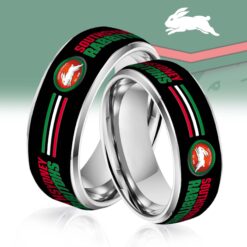 Auspiritmerch South Sydney Rabbitohs Silver Tungsten Rings Gift For Fans - Style2