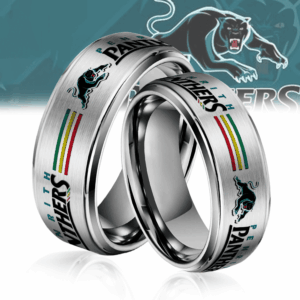 Auspiritmerch Penrith Panthers Silver Tungsten Rings Gift For Fans - Style2