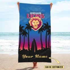 Auspiritmerch Brisbane Lions Pool Travel Beach and Bath Towels for Kids and Adult