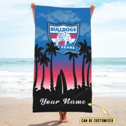 Auspiritmerch Western Bulldogs Pool Travel Beach and Bath Towels for Kids and Adult