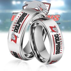 Auspiritmerch Dolphins Silver Tungsten Rings Gift For Fans - Style2
