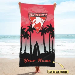 Auspiritmerch Sydney Swans Pool Travel Beach and Bath Towels for Kids and Adult