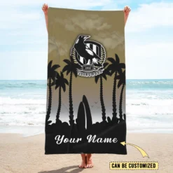 Auspiritmerch Collingwood Magpies Pool Travel Beach and Bath Towels for Kids and Adult
