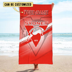 Auspiritmerch Sydney Swans Pool Travel Beach and Bath Towels for Kids and Adults