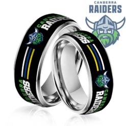 Auspiritmerch Canberra Raiders Silver Tungsten Rings Gift For Fans - Style2