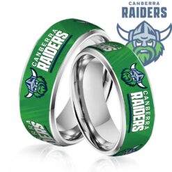 Auspiritmerch Canberra Raiders Silver Tungsten Rings Gift For Fans - Style2