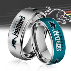 Auspiritmerch Penrith Panthers Silver Tungsten Rings Gift For Fans