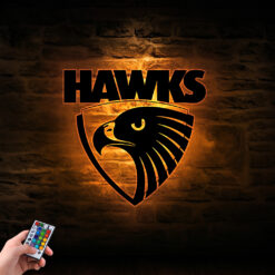 Auspiritmerch Hawthorn Hawks Wall Art LED Gifts For Fans