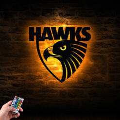 Auspiritmerch Hawthorn Hawks Wall Art LED Gifts For Fans