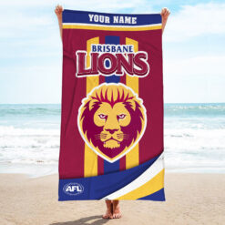 Auspiritmerch Brisbane Lions Pool Travel Beach and Bath Towels for Kids and Adults