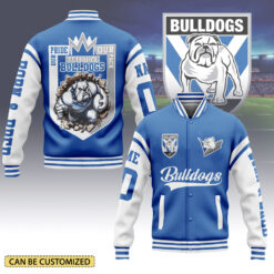 Auspiritmerch Canterbury-Bankstown Bulldogs Personalized Baseball Jacket Gifts For Fans