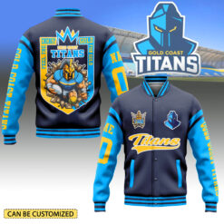 Auspiritmerch Gold Coast Titans Personalized Baseball Jacket Gifts For Fans