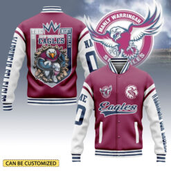 Auspiritmerch Manly Warringah Sea Eagles Personalized Baseball Jacket Gifts For Fans