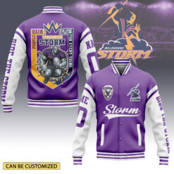 Auspiritmerch Melbourne Storm Personalized Baseball Jacket Gifts For Fans