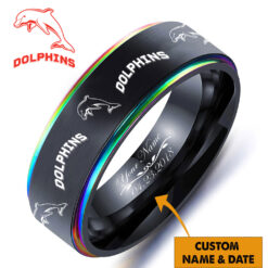 Auspiritmerch Redcliffe Dolphins Personalized Engraved Ring Gift For Fans