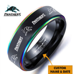 Auspiritmerch Penrith Panthers Personalized Engraved Ring Gift For Fans