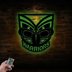 Auspiritmerch New Zealand Warriors Wall Art LED Gifts For Fans