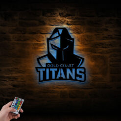 Auspiritmerch Gold Coast Titans Wall Art LED Gifts For Fans