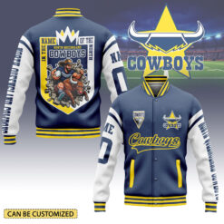 Auspiritmerch North Queensland Cowboys Personalized Baseball Jacket Gifts For Fans