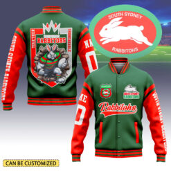 Auspiritmerch South Sydney Rabbitohs Personalized Baseball Jacket Gifts For Fans