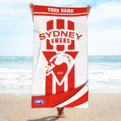 Auspiritmerch Sydney Swans Pool Travel Beach and Bath Towels for Kids and Adults