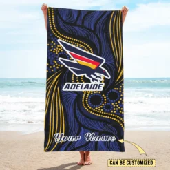 Auspiritmerch Adelaide Crows Pool Travel Beach and Bath Towels for Kids and Adult
