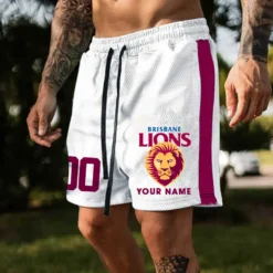 Auspiritmerch Brisbane Lions Custom Name And Number Short Pants Gift For Fans