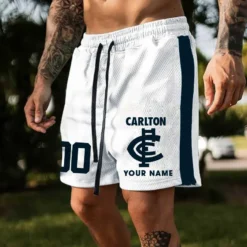 Auspiritmerch Carlton Blues Custom Name And Number Short Pants Gift For Fans