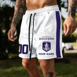 Auspiritmerch Fremantle Dockers Custom Name And Number Short Pants Gift For Fans