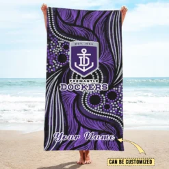 Auspiritmerch Fremantle Dockers Pool Travel Beach and Bath Towels for Kids and Adult
