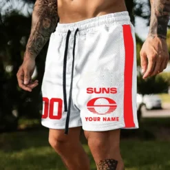 Auspiritmerch Gold Coast Suns Custom Name And Number Short Pants Gift For Fans