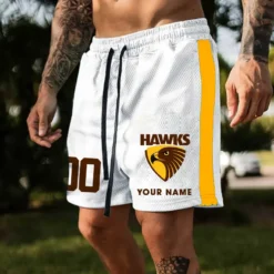 Auspiritmerch Hawthorn Hawks Custom Name And Number Short Pants Gift For Fans