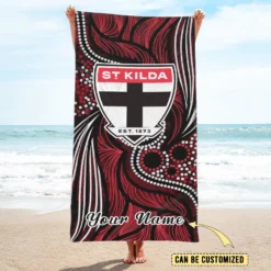 Auspiritmerch St Kilda Saints Pool Travel Beach and Bath Towels for Kids and Adult