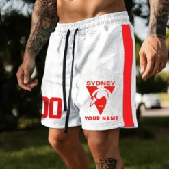 Auspiritmerch Sydney Swans Custom Name And Number Short Pants Gift For Fans