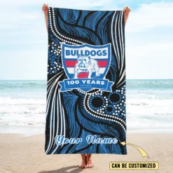 Auspiritmerch Western Bulldogs Pool Travel Beach and Bath Towels for Kids and Adult