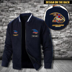 Auspiritmerch Adelaide Crows Personalized Zip Bomber Jacket For Fans