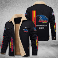Auspiritmerch Adelaide Crows Style Fleece Thermal Cotton Jacket