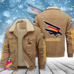 Auspiritmerch Adelaide Football Personalized Style Fleece Thermal Cotton Jacket