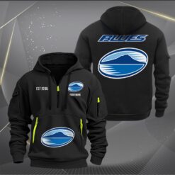 Auspiritmerch Blues Personalized Sports Hoodie Zipper Gift For Fans
