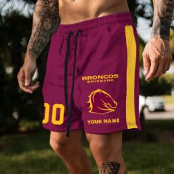 Auspiritmerch Brisbane Broncos Custom Name And Number Short Pants Gift For Fans