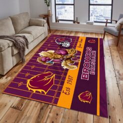 Auspiritmerch Brisbane Broncos Fashion Carpet Rug Gift For Fans