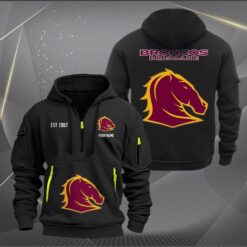 Auspiritmerch Brisbane Broncos Personalized Sports Hoodie Zipper Gift For Fans