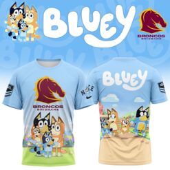 Auspiritmerch Brisbane Broncos x Bluey T Shirt Gift For Fans